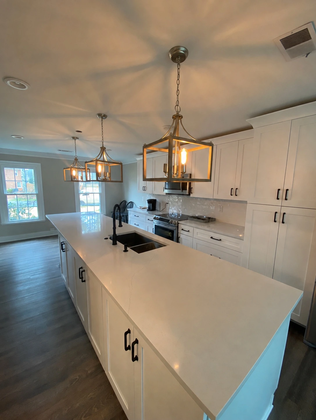 Completed white kitchen renovation